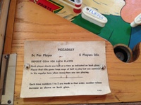 Image # 69652: Piccadilly Instruction Card