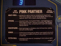 Image # 9205: Pink Panther Instruction Card