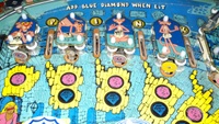 Image # 51031: Pink Panther Rollover Lanes 
(The yellow target is not original to this game. Another target is missing.)