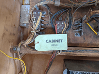 Image # 82013: Planets Inside Cabinet - Cable Tag 
(The cabinet is stamped with serial number 95592.)