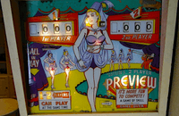 Image # 75508: Preview Illuminated Backglass 
(This game has a repainted cabinet but is presented here to show its other features.)