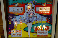 Image # 75509: Preview Illuminated Backglass 
(This game has a repainted cabinet but is presented here to show its other features.)