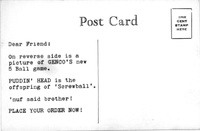 Image # 62348: Puddin' Head Promotional Postcard - Back