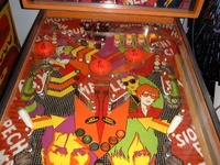 Image # 46626: Punk! Upper Playfield 
(Several drop targets are not original to this game.)