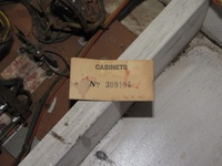 Image # 46540: Rancho Metal Cabinet - Serial Number 
(Serial number 309194.)