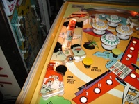 Image # 23997: The Red Max Playfield - Detail 
(Serial number 1021.)