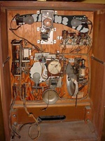 Image # 27456: Rip Snorter Inside Backbox 
(The replay credit wheel is bent.)