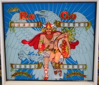 Image # 41012: Ro Go Early Production Backglass 
(Serial number 1046.)
