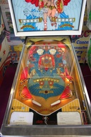 Image # 41013: Ro Go Early Production Illuminated Playfield 
(The outlane posts are not original to this game. Serial number 1046.)