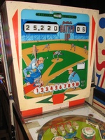 Image # 42768: Batter Up Sample Game - Backglass 
(Serial number 1007 S.)