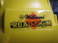 Image # 49130: Red & Ted's Road Show Promo Hard Hat 
(This hat is the same size as the ones on the playfield but is missing screw holes.)