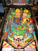 Image # 10010: Red & Ted's Road Show Playfield 
(Note that this machine includes custom decals on 'Ted' and a custom painted radio.)