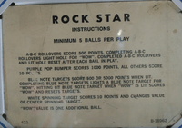 Image # 77118: Rock Star Instruction Card