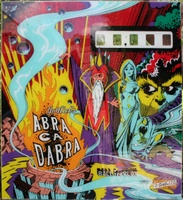 Image # 42357: Abra Ca Dabra Sample Game - Backglass 
(Serial number 01015 S.)