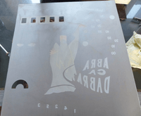 Image # 76436: Abra Ca Dabra Sample Game - Backglass - Reverse 
(This is actual glass, not plexiglass. Serial number 01003 S.)