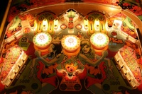 Image # 39665: Roller Disco Illuminated Upper Playfield 
(Serial number 05182.)