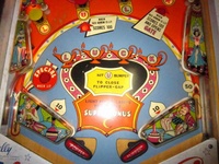 Image # 58006: Bazaar Lower Playfield 
(Bally manufactured this game using white flippers with white rubbers on them.)