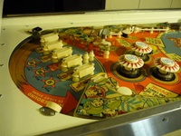 Image # 46270: Bazaar Upper Playfield - Downfield View 
(Serial number BZ 2199.)
