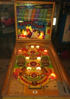 Image # 55294: Rondeevoo Cabinet - Front View 
(The original style of flippers on the game shown here have been replaced with a later style of flipper.)