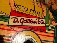 Image # 64027: Roto Pool Sample Game - Logo Misspelling 
(The word 'Product' is misspelled. Serial number 08023 S.)