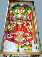 Image # 12556: Royal Flush Playfield 
(The post below the flippers is not original to this game. The card holder may not be original as well, based upon its bright yellow color.)