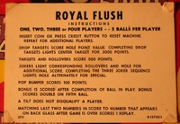 Image # 34806: Royal Flush Instruction Card - 5 Balls