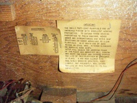 Image # 69136: Safari Operator Adjustments and Instructions Cards 
(Serial number 1354.)