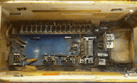 Image # 74637: Safari Early Production Inside Cabinet - No Extra Ball Jack 
(The factory did not cable a jack for the optional Add-A-Ball Relay Assembly. Serial number 1098.)