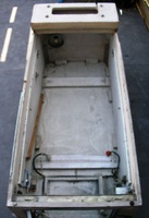 Image # 48746: Sapporo Inside Cabinet - Insert Removed 
(The long motor board with its internal mechanisms has been removed from this cabinet. Serial number 0499.)