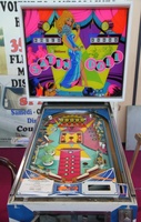 Image # 60377: Satin Doll Cabinet - Front View 
(The pop bumper caps on this game do not match those on the game in the flyer.)