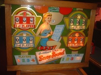 Image # 57753: Score-Board Illuminated Backglass 
(Serial number 105019 SB.)