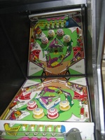 Image # 42678: Sea Hunt Playfield And Reflection 
(This game was obtained New In Box in 2004, five years before this photograph was made. Serial number 8943.)