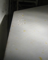 Image # 42688: Sea Hunt Serial Number 
(This game was obtained New In Box in 2004, five years before this photograph was made. Serial number 8943 located on the top of the cabinet.)