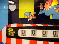 Image # 37426: See Saw German Backglass - Detail 
(Serial number 2542 or 2642.)