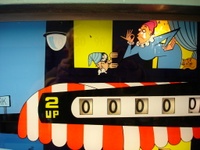 Image # 37428: See Saw Backglass - Detail 
(Serial number 2542 or 2642.)