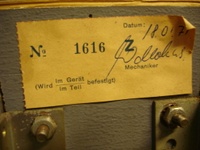 Image # 38893: See Saw Later Production Inspection Tag 
(Dated Jan-18-1971. Located on the inside of the coin door. Game is serial number 2542 or 2642.)