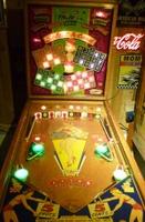 Image # 67765: Select-A-Card Cabinet - Illuminated Front View 
(Backglass indicates credit earned on Card D.)