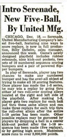 Image # 41910: Serenade Billboard New Game Announcement 
(The Billboard, Dec-25-1948, page 95)