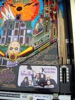 Image # 10158: The Addams Family Special Collectors Edition Lower Right Playfield 
(Note that this machine includes a custom score card.)