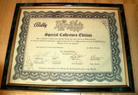Image # 31400: The Addams Family Special Collectors Edition Certificate