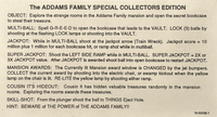 Image # 82549: The Addams Family Special Collectors Edition Instruction Card
