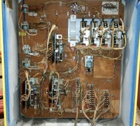 Image # 69982: Set Up Inside Backbox - 2 Flippers 
(The cabinet has been repainted. Serial number 58620.)