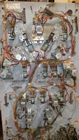 Image # 69985: Set Up Under Playfield - 2 Flippers 
(The slingshot wiring has been replaced. Serial number 58620.)