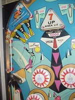 Image # 30817: Set Up Upper Playfield - 2 Flippers 
(Two-flipper version. Serial number 58593.)