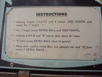 Image # 30827: Set Up Instruction Card - 2 Flippers 
(Two-flipper version. Serial number 58593.)