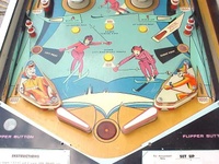 Image # 30826: Set Up Lower Playfield - 2 Flippers 
(Two-flipper version. Serial number 58593.)