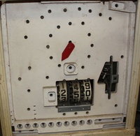 Image # 53845: Beat the Clock Behind Backglass 
(The backbox briefly shown here is incorrect for this game. It belongs to a Gottlieb Spin-A-Card game. )