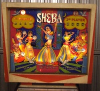 Image # 49293: Sheba Illuminated Backglass 
(Serial number SH-1016.)