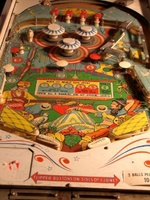 Image # 9236: Sheba Playfield 
(The blank bumper caps shown here are different than on the flyer and likely not original to this game. )