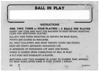 Image # 41015: Sheriff Instruction Card - 3 Ball Play